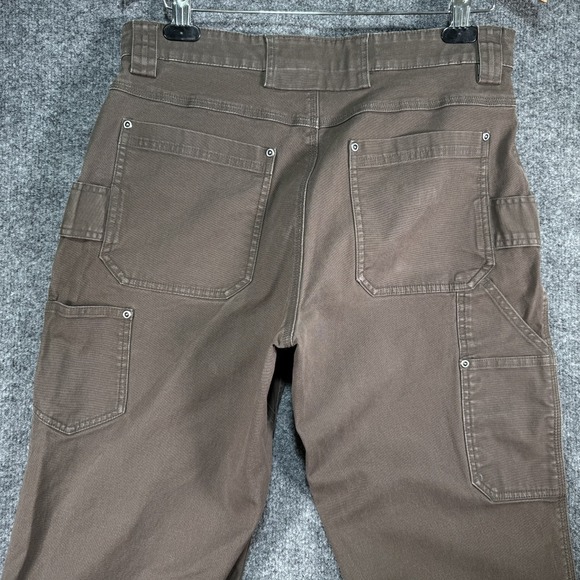 Duluth Trading Flex Fire Hose Carpenter Pants Men 34x30 Brown Wide Work Utility - Picture 14 of 16